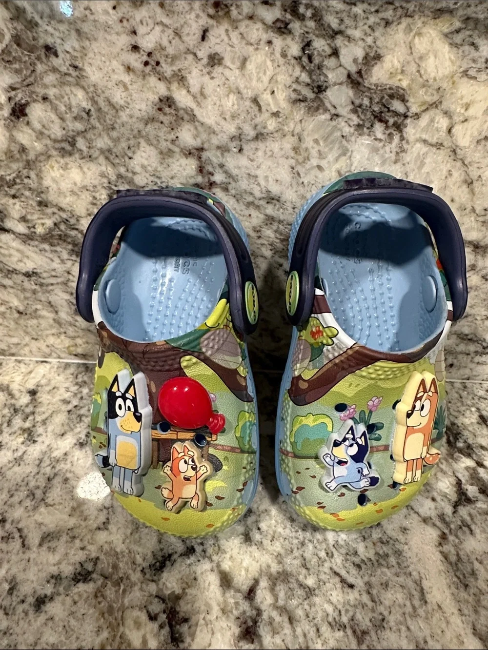 Kids' Bluey Crocs Light Blue & Green